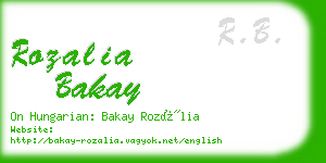 rozalia bakay business card